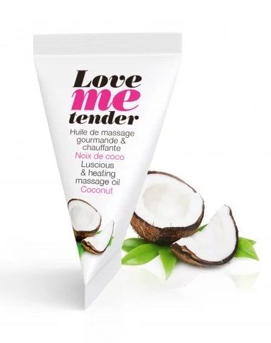 Съедобное согревающее массажное масло Love Me Tender Cocos с ароматом кокоса - 10 мл. - Love to Love - купить с доставкой в Салавате