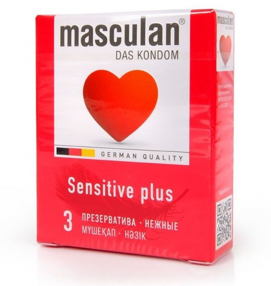 Презервативы Masculan Sensitive plus - 3 шт. - Masculan - купить с доставкой в Салавате