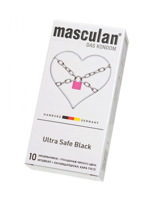 Ультрапрочные презервативы Masculan Ultra Safe Black - 10 шт. - Masculan - купить с доставкой в Салавате