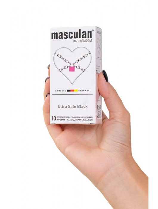 Ультрапрочные презервативы Masculan Ultra Safe Black - 10 шт. - Masculan - купить с доставкой в Салавате