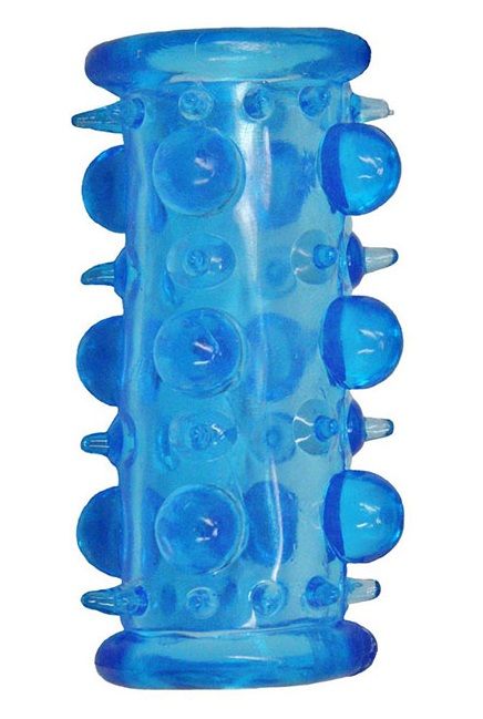 Голубая насадка с шипами и шишечками LUST CLUSTER - Dream Toys - в Салавате купить с доставкой