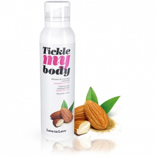 Массажная хрустящая пенка Tickle My Body Sweet Almonds с ароматом миндаля - 150 мл. - Love to Love - купить с доставкой в Салавате