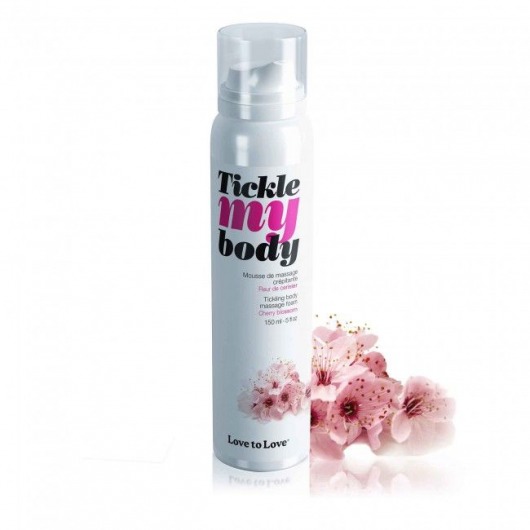 Массажная хрустящая пенка Tickle My Body Cherry Blossom с ароматом вишневого цвета - 150 мл. - Love to Love - купить с доставкой в Салавате