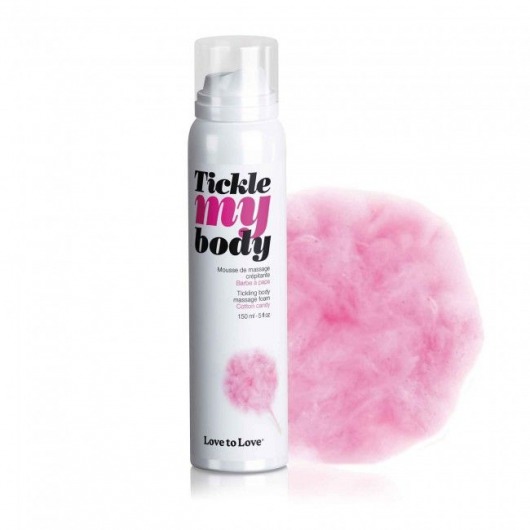 Массажная хрустящая пенка Tickle My Body Cotton Candy с ароматом сладкой ваты - 150 мл. - Love to Love - купить с доставкой в Салавате