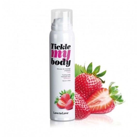 Массажная хрустящая пенка Tickle My Body Strawberry с ароматом клубники - 150 мл. - Love to Love - купить с доставкой в Салавате