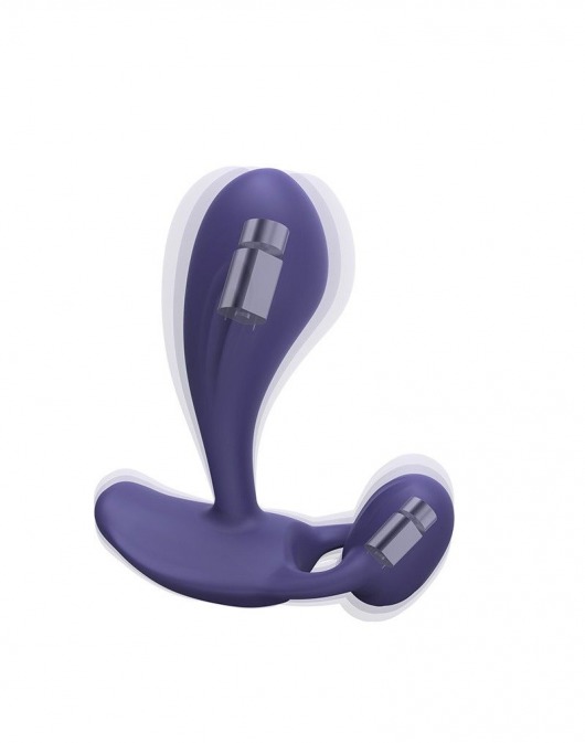 Темно-синий вибромассажер Witty P G Vibrator with Remote Control - Love to Love - в Салавате купить с доставкой