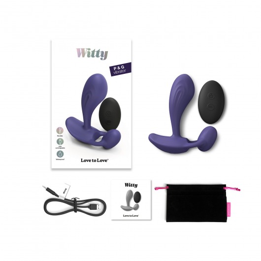 Темно-синий вибромассажер Witty P G Vibrator with Remote Control - Love to Love - в Салавате купить с доставкой
