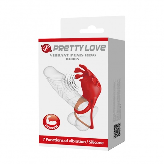 Красное эрекционное кольцо с вибрацией Ruben - Baile - в Салавате купить с доставкой