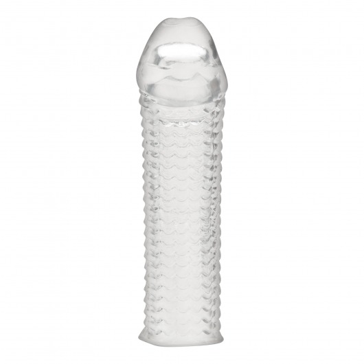 Текстурированная насадка на пенис Clear Textured Penis Enhancing Sleeve Extension - 16,5 см. - BlueLine - в Салавате купить с доставкой