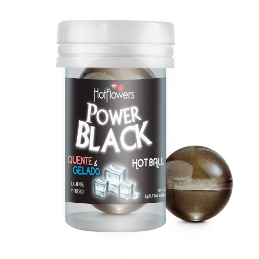 Интимный гель Power Black Hot Ball с охлаждающе-разогревающим эффектом (2 шарика по 3 гр.) - HotFlowers - купить с доставкой в Салавате