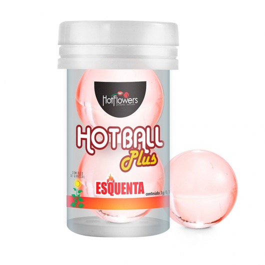 Лубрикант на масляной основе Hot Ball Plus с разогревающим эффектом (2 шарика по 3 гр.) - HotFlowers - купить с доставкой в Салавате