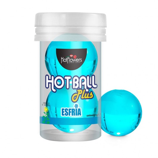 Лубрикант на масляной основе Hot Ball Plus с охлаждающим эффектом (2 шарика по 3 гр.) - HotFlowers - купить с доставкой в Салавате