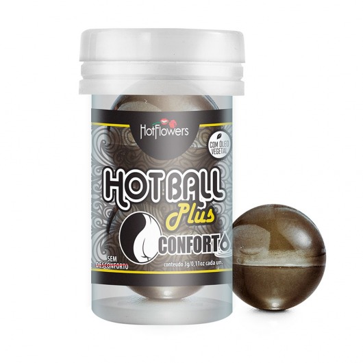 Анальный лубрикант на масляной основе Hot Ball Plus Conforto (2 шарика по 3 гр.) - HotFlowers - купить с доставкой в Салавате