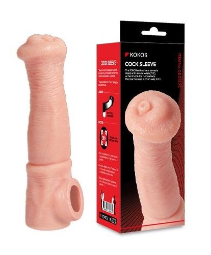 Телесная фантазийная насадка на член Cock Sleeve Size L - KOKOS - в Салавате купить с доставкой