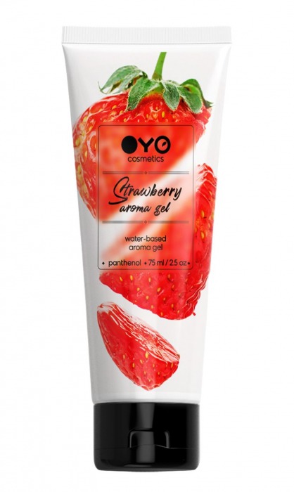 Лубрикант на водной основе OYO Aroma Gel Strawberry с ароматом клубники - 75 мл. - OYO - купить с доставкой в Салавате