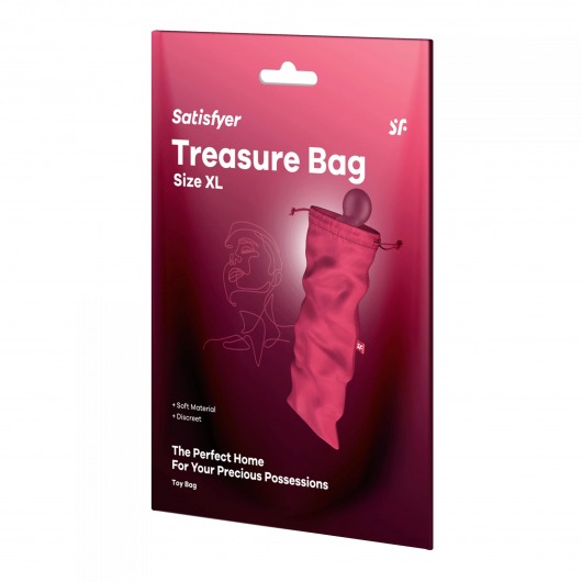 Розовый мешочек для хранения игрушек Treasure Bag XL - Satisfyer - купить с доставкой в Салавате