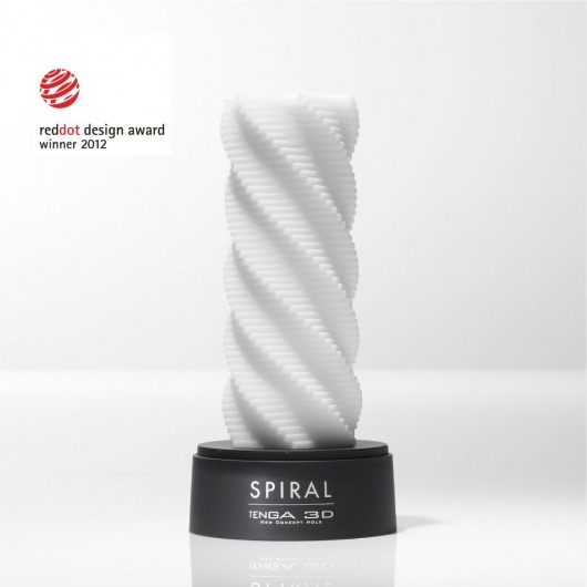 Белый 3D мастурбатор SPIRAL - Tenga - в Салавате купить с доставкой