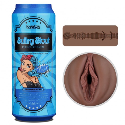 Коричневый мастурбатор-вагина Pleasure Brew Masturbator-Sultry Stout в банке - Lovetoy - в Салавате купить с доставкой