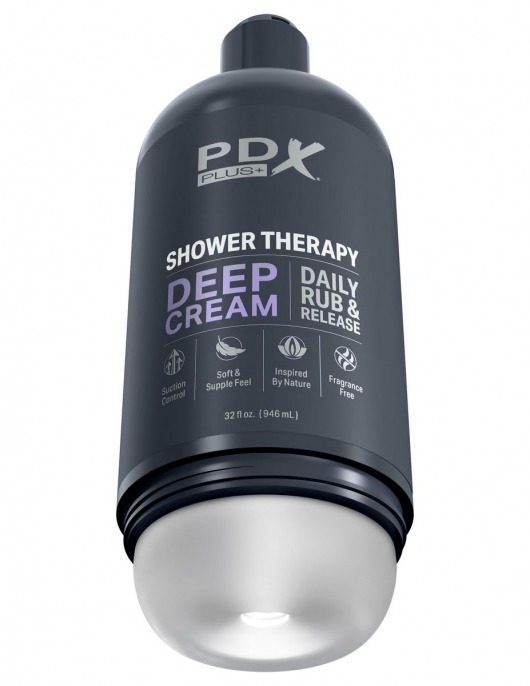 Мастурбатор в бутылке Shower Therapy Deep Cream - Pipedream - в Салавате купить с доставкой