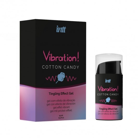 Жидкий вибратор Vibration Cotton Candy с ароматом сахарной ваты - 15 мл. - INTT - купить с доставкой в Салавате