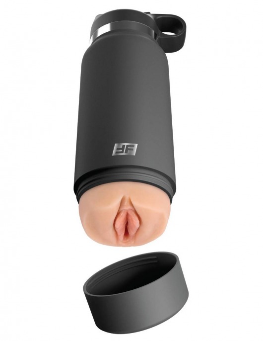 Серый мастурбатор в виде бутылки F*ck Flask - Pipedream - в Салавате купить с доставкой