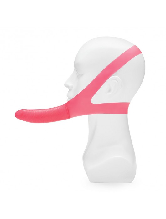 Розовый фаллоимитатор с креплением на лицо The Original Facilitator - 14 см. - Lux Fetish - купить с доставкой в Салавате