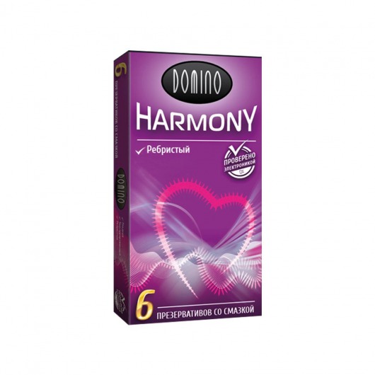 Презервативы с рёбрышками Domino Harmony - 6 шт. - Domino - купить с доставкой в Салавате