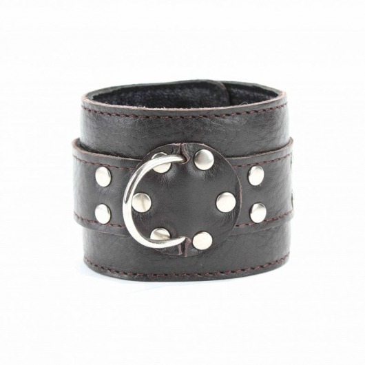 Кожаные наручники на металлической цепочке - БДСМ Арсенал - купить с доставкой в Салавате