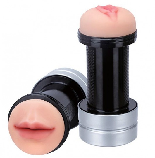 Двусторонний мастурбатор REALSTUFF 2 IN 1 HUMMER MOUTH   VAGINA - ротик и вагина - Dream Toys - в Салавате купить с доставкой