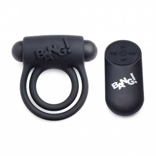 Черное эрекционное виброкольцо 28X Remote Control Vibrating Cock Ring   Bullet - XR Brands - в Салавате купить с доставкой