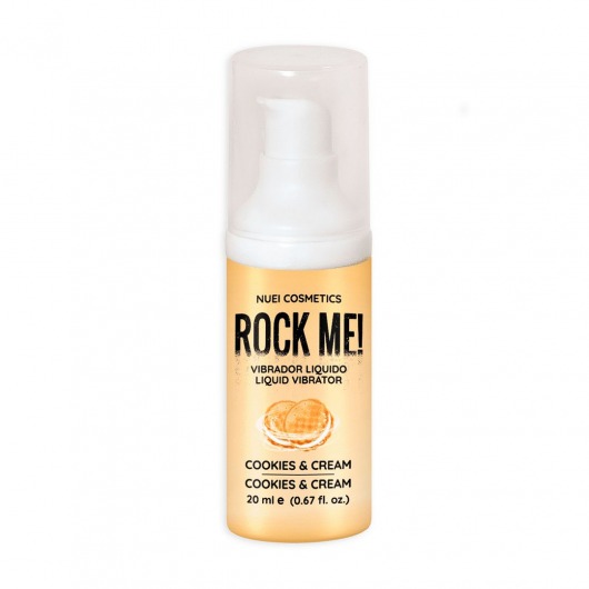 Жидкий вибратор Nuei Rock Me! с ароматом печенья и сливок - 20 мл. - Nuei cosmetics - купить с доставкой в Салавате