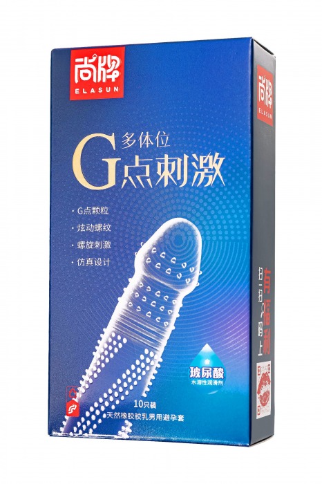 Ультратонкие презервативы Elasun G-spot stimulation с ребрами и точками - 10 шт. - Elasun - купить с доставкой в Салавате