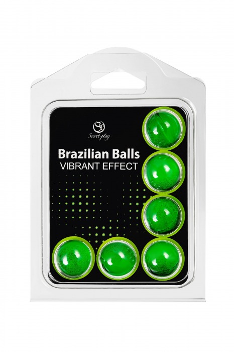 Набор из 6 шариков с массажным маслом Brazilian Balls с эффектом вибрации - Secret Play - купить с доставкой в Салавате