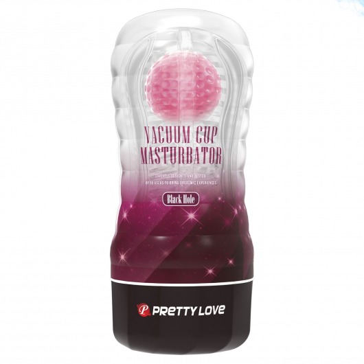 Прозрачный текстурированный мастурбатор Vacuum Cup Masturbator Black Hole - Baile - в Салавате купить с доставкой