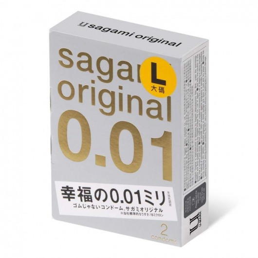 Презервативы Sagami Original 0.01 L-size увеличенного размера - 2 шт. - Sagami - купить с доставкой в Салавате