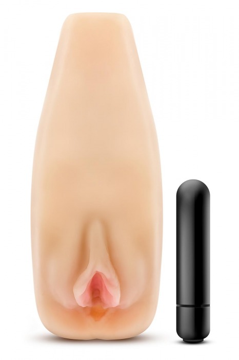Мастурбатор-вагина с вибрацией Soft   Wet Natasha Realistic Beige Masturbator - Blush Novelties - в Салавате купить с доставкой