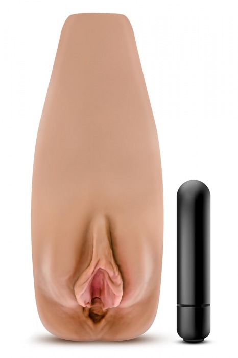 Маструбатор-вагина с вибрацией Soft   Wet Renata Realistic Tan Masturbator - Blush Novelties - в Салавате купить с доставкой