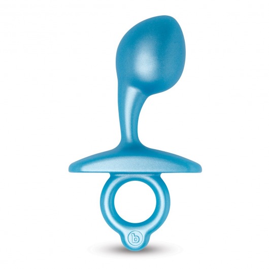 Голубая анальная пробка для массажа простаты Bulb Silicone Prostate Plug - 10,7 см. - b-Vibe - в Салавате купить с доставкой