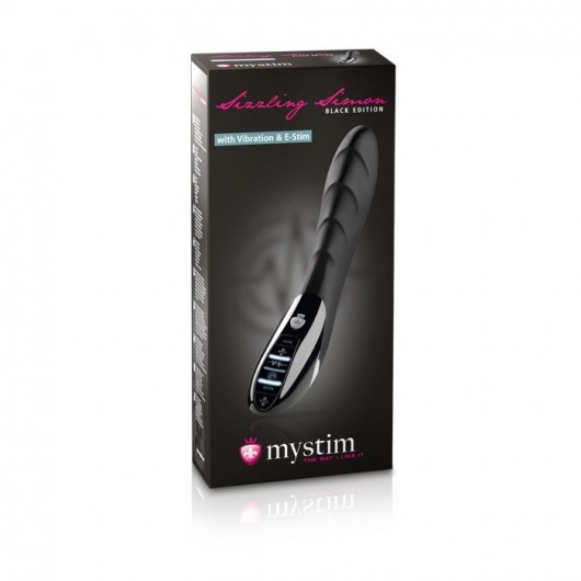 Вибратор с электростимуляцией Sizzling Simon Black Edition - 27 см. - MyStim - купить с доставкой в Салавате