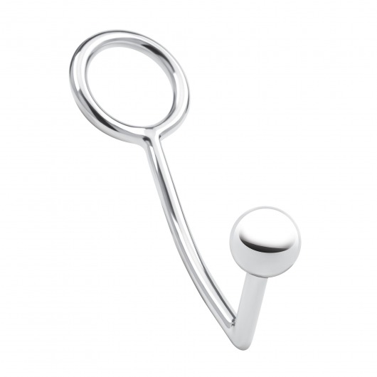 Кольцо на пенис с анальным стимулятором Stainless Steel Anal Hook   Cock Ring - BlueLine - в Салавате купить с доставкой