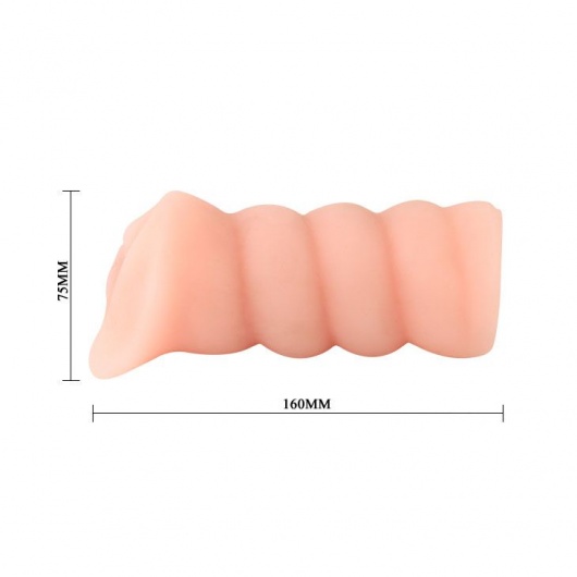 Мастурбатор-вагина с вибрацией и углублениями под пальцы - 16 см. - Baile - в Салавате купить с доставкой