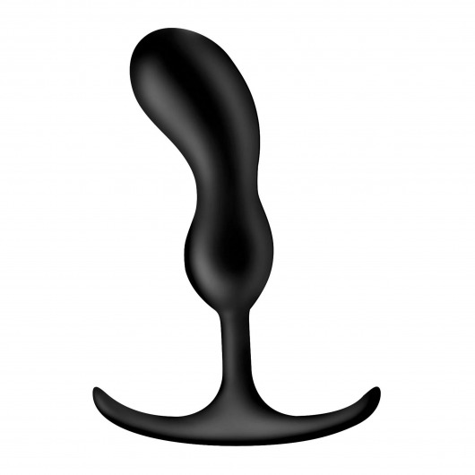 Черный массажер простаты с утяжелителями Premium Silicone Weighted Prostate Plug Medium - 16,3 см. - XR Brands - в Салавате купить с доставкой
