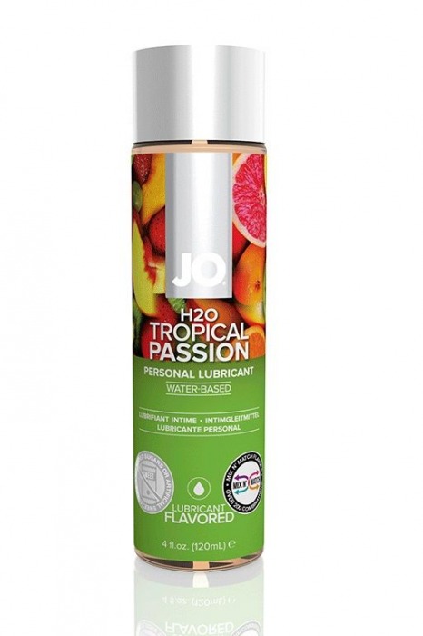 Лубрикант на водной основе с ароматом тропических фруктов JO Flavored Tropical Passion - 120 мл. - System JO - купить с доставкой в Салавате