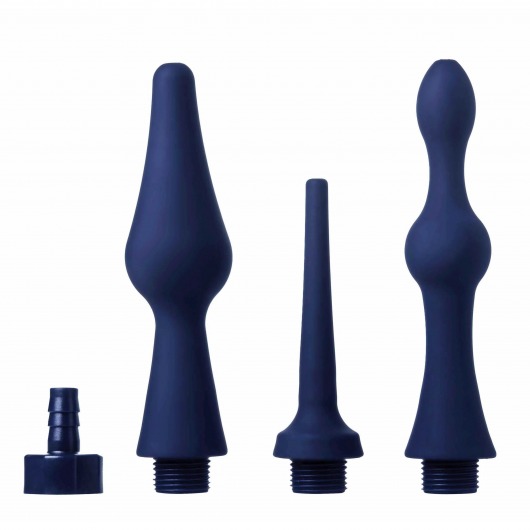 Набор из 3 универсальных насадок для анального душа Universal 3 Piece Silicone Enema Attachment Set - XR Brands - купить с доставкой в Салавате