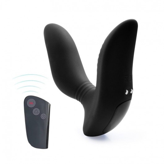 Черный вибромассажер простаты 3,5’’ Remote Control Curve P-spot Massager - 12 см. - Erokay - в Салавате купить с доставкой