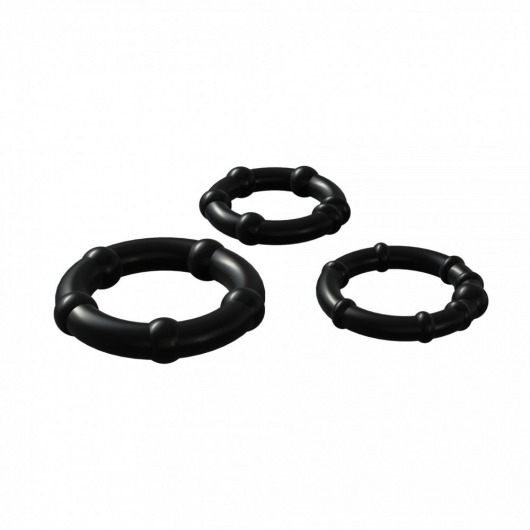 Набор из 3 черных эрекционных колец Babooom Ring Set - Adrien Lastic - в Салавате купить с доставкой