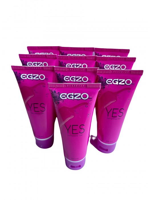 Набор из 10 согревающих лубрикантов на водной основе Egzo Yes (по 50 мл.) - EGZO - купить с доставкой в Салавате