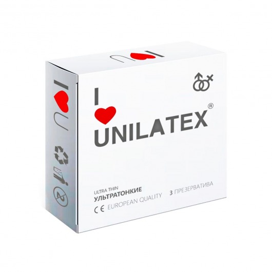 Ультратонкие презервативы Unilatex Ultra Thin - 3 шт. - Unilatex - купить с доставкой в Салавате