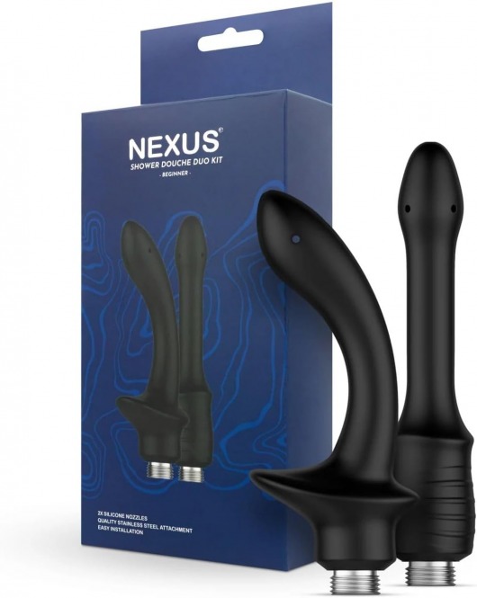 Набор из 2 насадок для анального душа Shower Douche Duo Kit Beginner - Nexus Range - купить с доставкой в Салавате