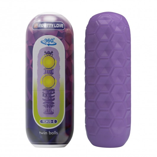 Фиолетовый мастурбатор Venus-X Twin balls - Baile - в Салавате купить с доставкой